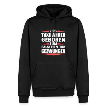Taxifahrer im falschen Job gelandet - Männer Premium Bio Hoodie - Schwarz - Vorne - Nico (187cm)