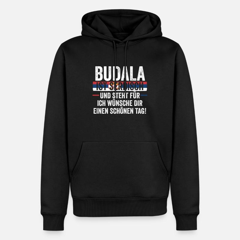 Serben Serbisch Serbien - Männer Premium Bio Hoodie - Schwarz
