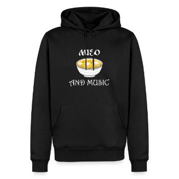 Miso und Musiknoten Musiker Japanischer Ramen - Männer Premium Bio Hoodie - Schwarz - Vorne - Nico (187cm)
