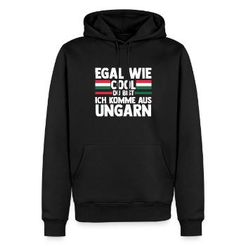 Ungar Ungarisch Ungarn - Männer Premium Bio Hoodie - Schwarz - Vorne - Nico (187cm)