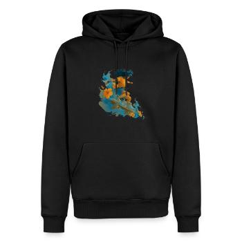 Tropical Skate Vibes - Men’s Premium Organic Hoodie - black - Front - Nico (187cm)
