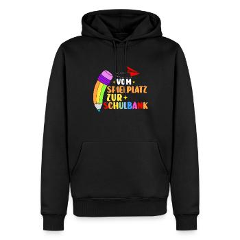 Jeunes quittant les garderies pour la rentrée scolaire Inscription des enfants à l’école - Sweat à capuche Premium bio Homme - noir - Devant - Nico (187cm)