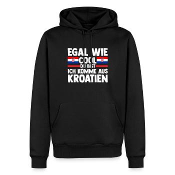 Kroate Kroatisch Kroatien - Männer Premium Bio Hoodie - Schwarz - Vorne - Nico (187cm)