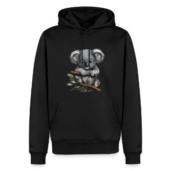 Koala Niedlicher Koalabär Baby - Männer Premium Bio Hoodie - Schwarz - Vorne - Nico (187cm)
