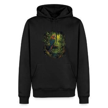 Bébé perroquet Oiseau Ara Wilderness - Sweat à capuche Premium bio Homme - noir - Devant - Nico (187cm)