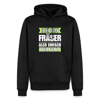 Einfach ein Perfekter Fräser - Männer Premium Bio Hoodie - Schwarz - Vorne - Nico (187cm)