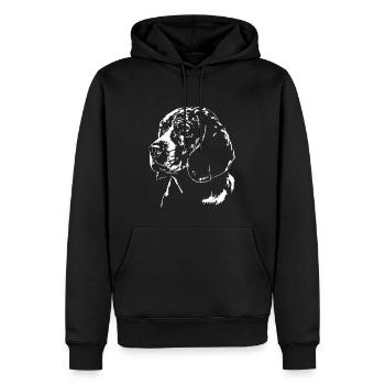 BEAGLE Hundeportrait Jagdhund Hund Hunde Wilsigns - Männer Premium Bio Hoodie - Schwarz - Vorne - Nico (187cm)