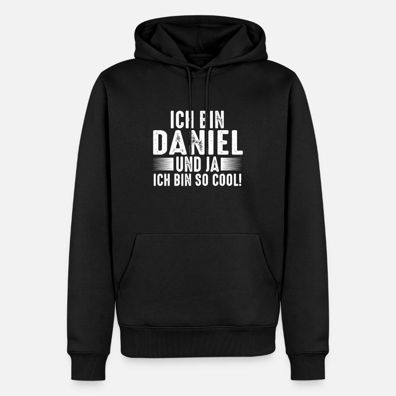 First name Daniel - Men’s Premium Organic Hoodie - black