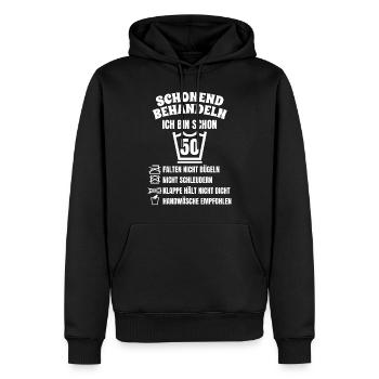 50. Geburtstag lustig - Männer Premium Bio Hoodie - Schwarz - Vorne - Nico (187cm)