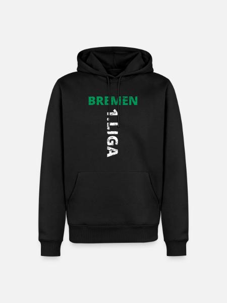 Bremen 1.Liga Aufstieg - Männer Premium Bio Hoodie - Schwarz
