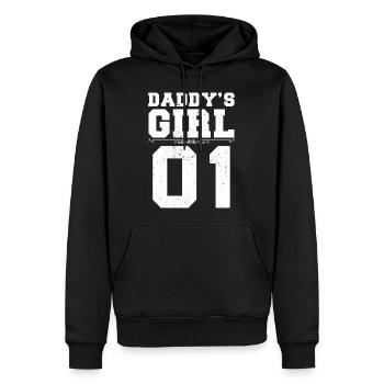Daddy's Girl 01 Familie Matching Frauen Tochter - Männer Premium Bio Hoodie - Schwarz - Vorne - Nico (187cm)
