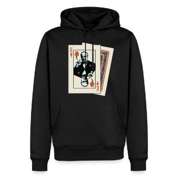 Der Pate The Godfather Spielkarten Mafia König - Männer Premium Bio Hoodie - Schwarz - Vorne - Nico (187cm)