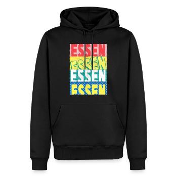 Essen Deutschland Stadt Schrift Skyline Heimat - Männer Premium Bio Hoodie - Schwarz - Vorne - Nico (187cm)