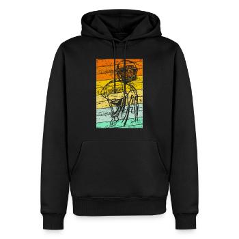 American Football Quarterback - Männer Premium Bio Hoodie - Schwarz - Vorne - Nico (187cm)