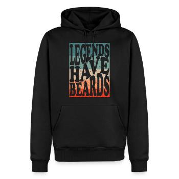 Legends wear beards - Men’s Premium Organic Hoodie - black - Front - Nico (187cm)