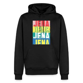 Jena Deutschland Stadt Skyline Heimat Liebe - Männer Premium Bio Hoodie - Schwarz - Vorne - Nico (187cm)