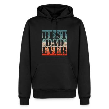 Best father ever - Men’s Premium Organic Hoodie - black - Front - Nico (187cm)