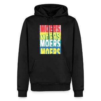 Moers Deutschland Stadt Schrift Skyline - Männer Premium Bio Hoodie - Schwarz - Vorne - Nico (187cm)