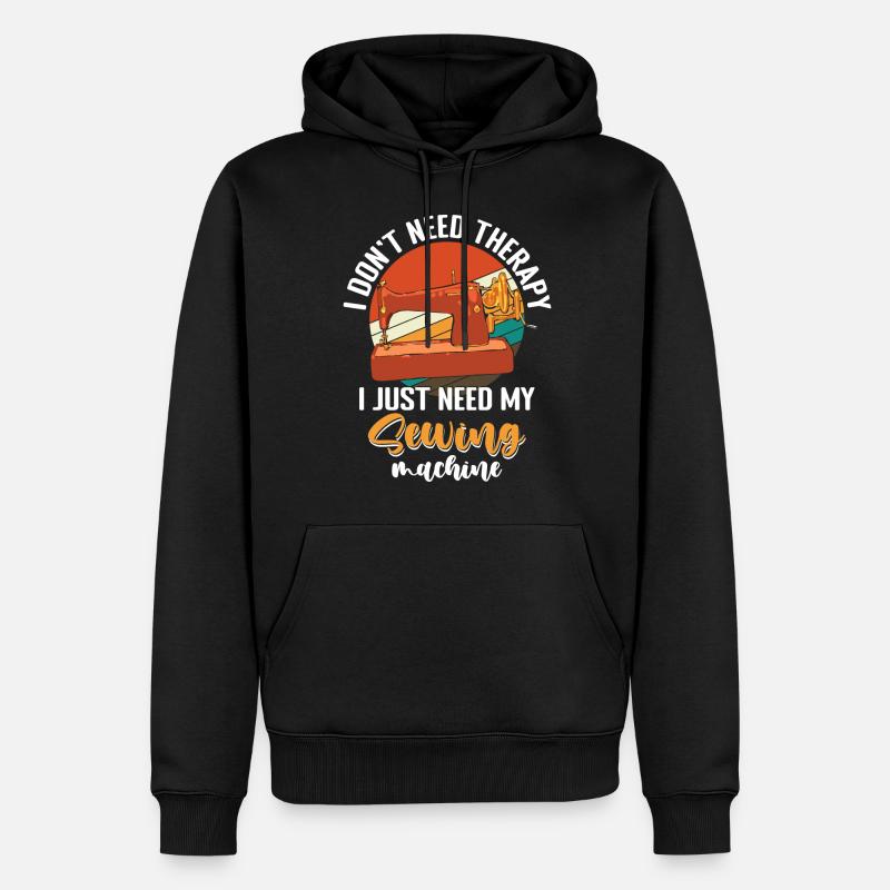 Schneider Nadel Hose - Männer Premium Bio Hoodie - Schwarz