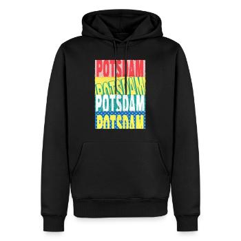 Potsdam Deutschland Stadt Schrift Skyline - Männer Premium Bio Hoodie - Schwarz - Vorne - Nico (187cm)