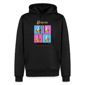 Cerveau de banane - Sweat à capuche Premium bio Homme - noir - Devant - Nico (187cm)