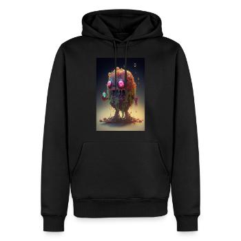 Zombie Frozen - Männer Premium Bio Hoodie - Schwarz - Vorne - Nico (187cm)