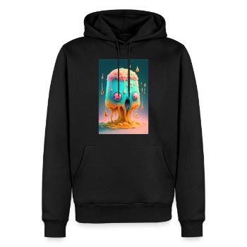 Zombie Frozen - Männer Premium Bio Hoodie - Schwarz - Vorne - Nico (187cm)