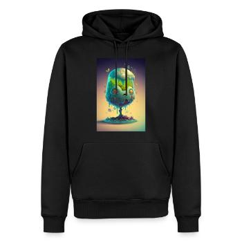 Zombie Frozen - Männer Premium Bio Hoodie - Schwarz - Vorne - Nico (187cm)