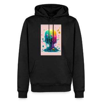 Zombie Frozen - Männer Premium Bio Hoodie - Schwarz - Vorne - Nico (187cm)