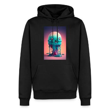 Zombie Frozen - Männer Premium Bio Hoodie - Schwarz - Vorne - Nico (187cm)