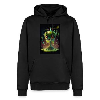 Zombie Gelée - Sweat à capuche Premium bio Homme - noir - Devant - Nico (187cm)