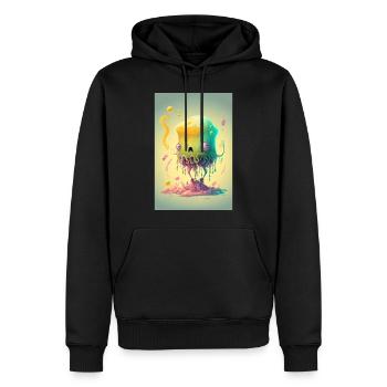 Zombie Gelée - Sweat à capuche Premium bio Homme - noir - Devant - Nico (187cm)