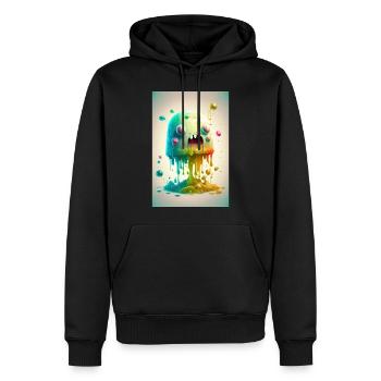 Zombie Gelée - Sweat à capuche Premium bio Homme - noir - Devant - Nico (187cm)