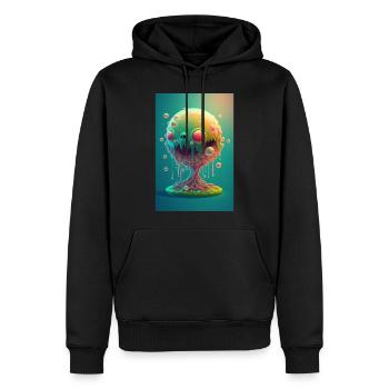 Zombie Frozen - Männer Premium Bio Hoodie - Schwarz - Vorne - Nico (187cm)