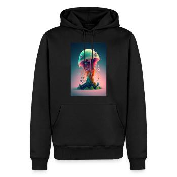 Zombie Frozen - Männer Premium Bio Hoodie - Schwarz - Vorne - Nico (187cm)
