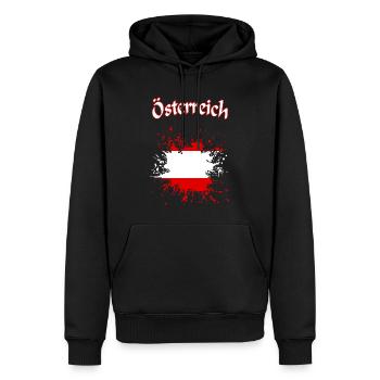 Österreich - Männer Premium Bio Hoodie - Schwarz - Vorne - Nico (187cm)