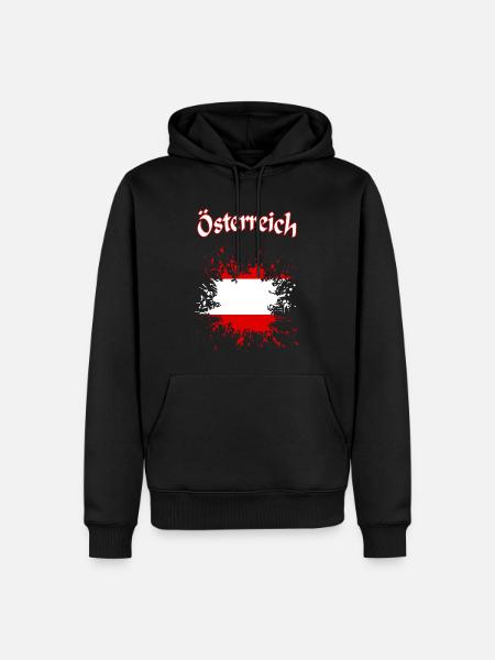 Österreich - Männer Premium Bio Hoodie - Schwarz