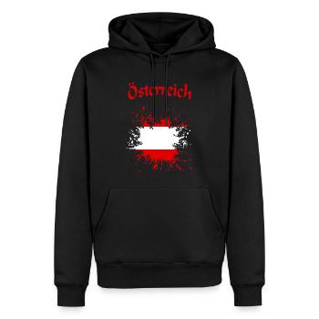 Österreich Austria österreich austria - Männer Premium Bio Hoodie - Schwarz - Vorne - Nico (187cm)