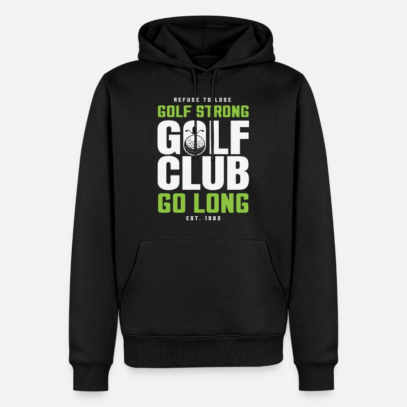 Golf 03 - Männer Premium Bio Hoodie - Schwarz