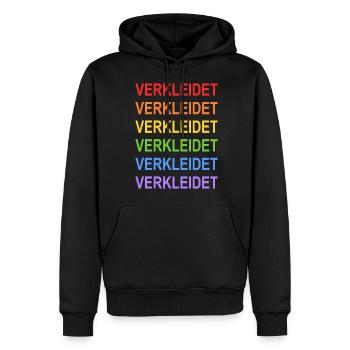 Verkleidet Kostüm bunt Faschingsmuffel Fasching - Männer Premium Bio Hoodie - Schwarz - Vorne - Nico (187cm)