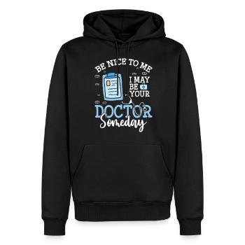 Docteur Médecine Médecins du sang - Sweat à capuche Premium bio Homme - noir - Devant - Nico (187cm)