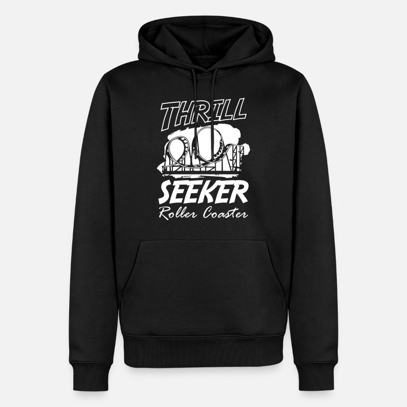 Roller Coaster Thrill Seeker - Sweat à capuche Premium bio Homme - noir