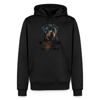 Rottweiler - Männer Premium Bio Hoodie - Schwarz - Vorne - Nico (187cm)