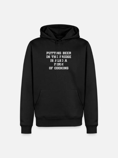 Bière - Sweat à capuche Premium bio Homme - noir