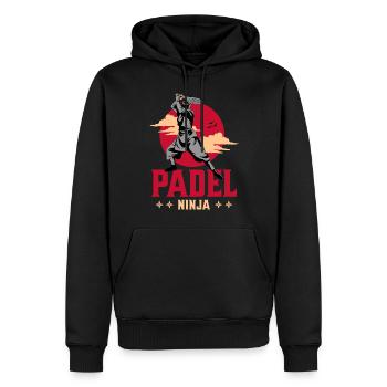Padel Ninja Samurai Japanese Paquet Paddle - Men’s Premium Organic Hoodie - black - Front - Nico (187cm)