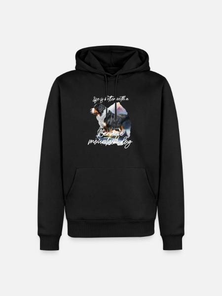 Bernese Mountain Dog - Men’s Premium Organic Hoodie - black