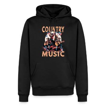 Country Musik Gitarre Sänger Western USA Vintage - Männer Premium Bio Hoodie - Schwarz - Vorne - Nico (187cm)