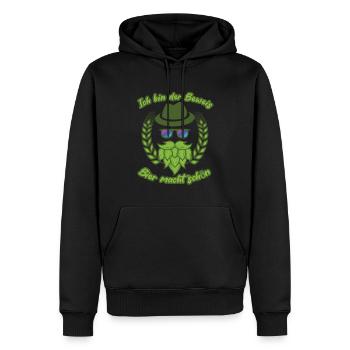 Ich bin der Beweis Bier macht schön - Männer Premium Bio Hoodie - Schwarz - Vorne - Nico (187cm)