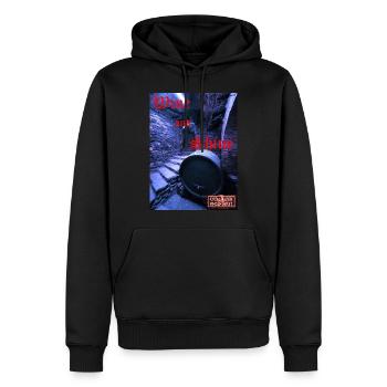 wine and shine blue ed - Männer Premium Bio Hoodie - Schwarz - Vorne - Nico (187cm)