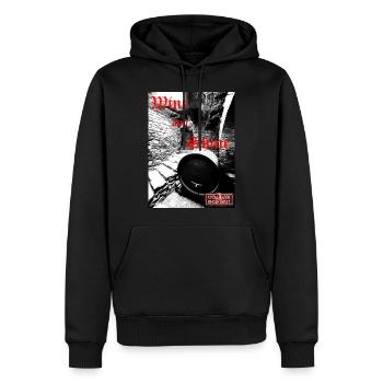 wine and shine bw ed - Männer Premium Bio Hoodie - Schwarz - Vorne - Nico (187cm)